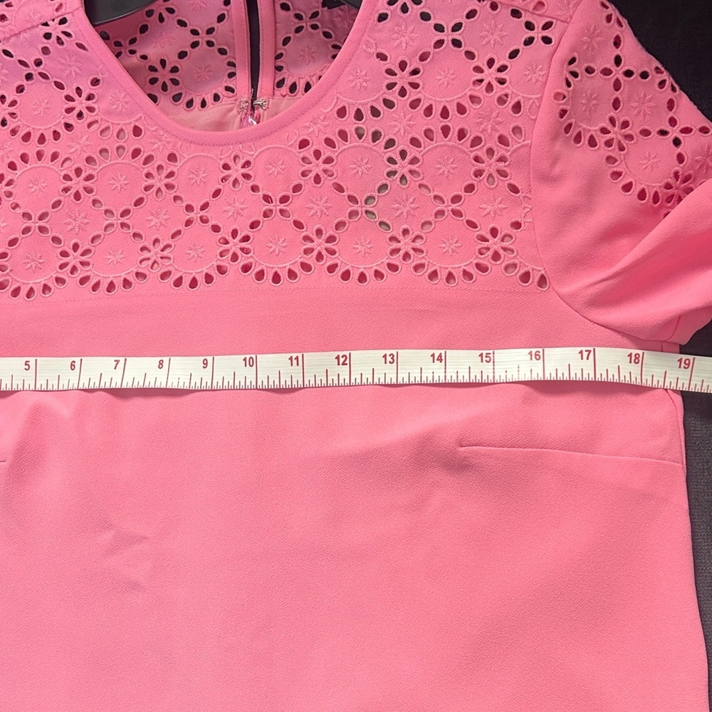 J . Crew Pink Long Sleeve Dress with Lace Detail - Picture 12 of 15